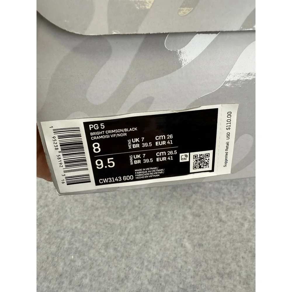 Nike PG 5 Multi Color Basketball Shoes‎ Men's Size 8 Sneakers CW3143-600